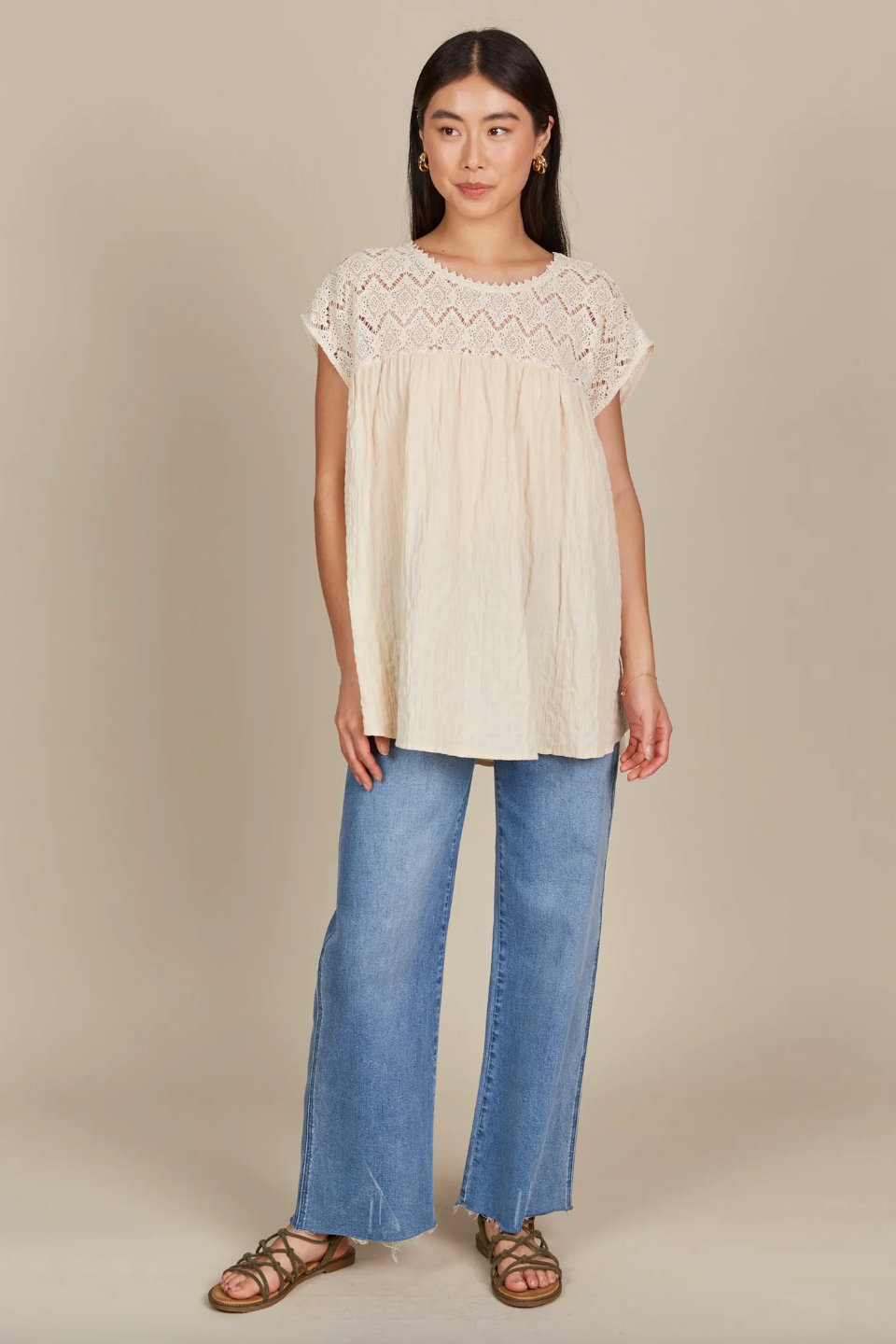 Fleur Relaxed Top - Canvas