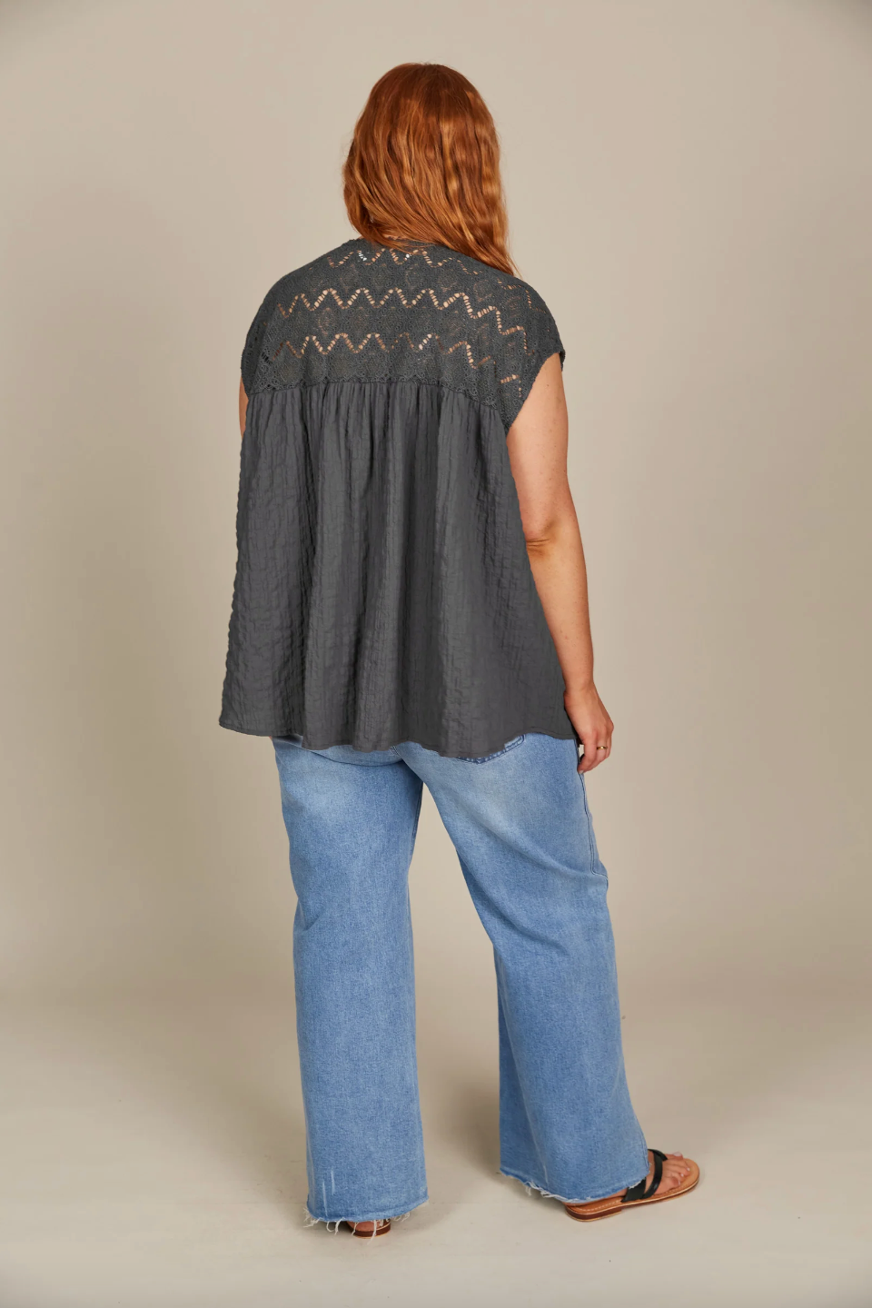 Fleur Relaxed Top - Graphite