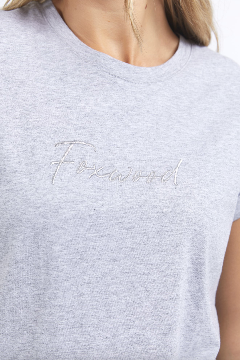 Foxwood Signature Tee - Grey Marle