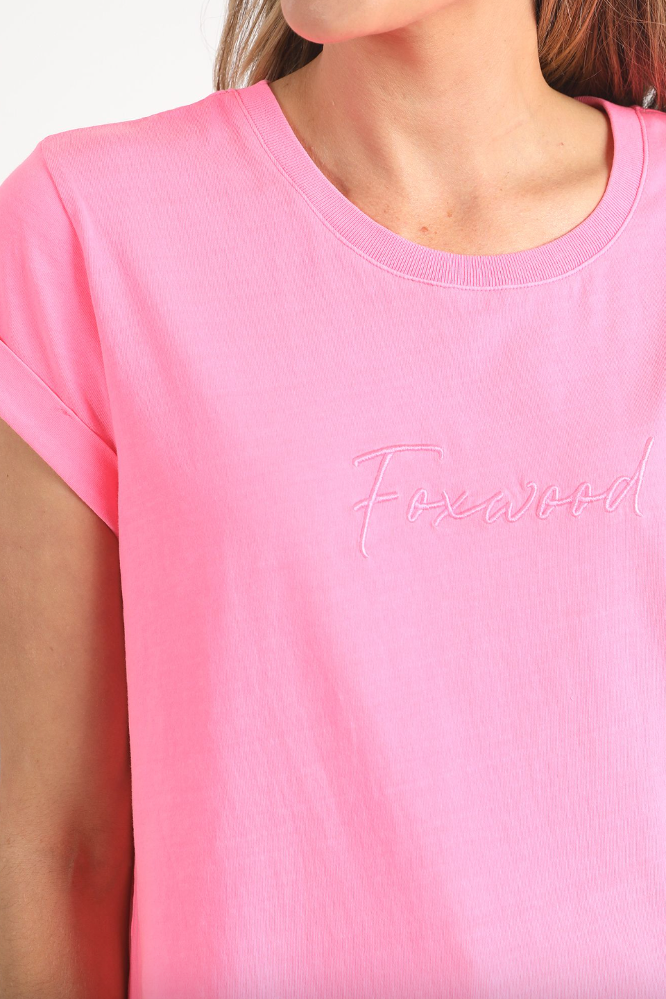 Foxwood Signature Tee - Neon Rose