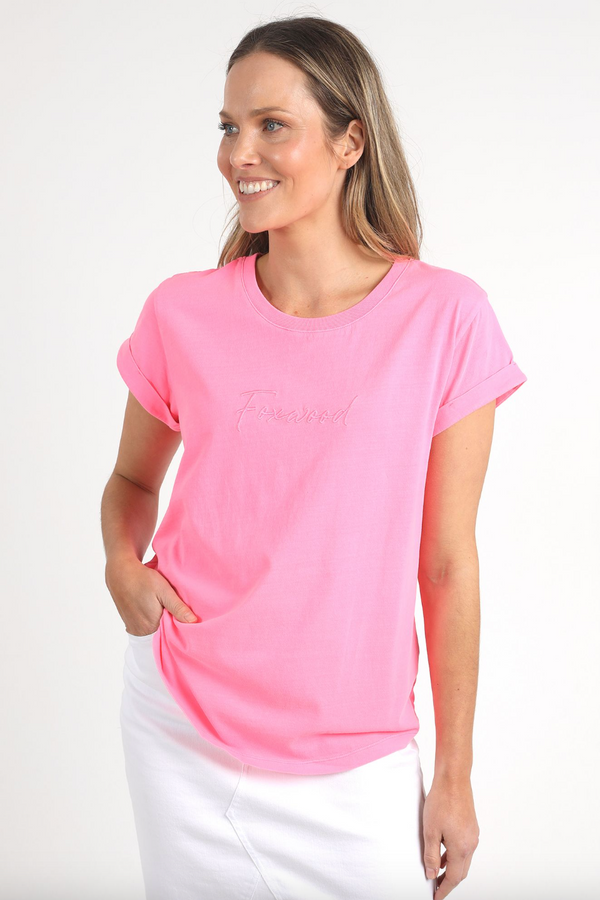 Foxwood Signature Tee - Neon Rose