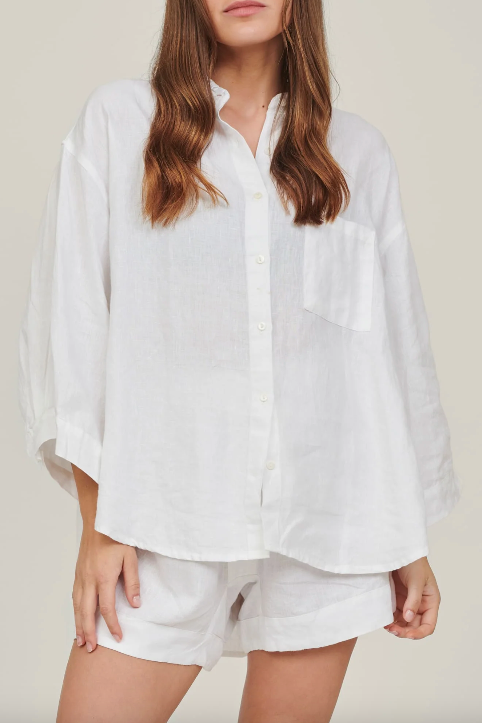 French Linen Shirt - White