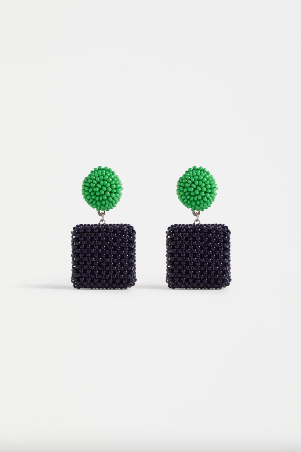 Gara Long Drop Earring - Bright Navy