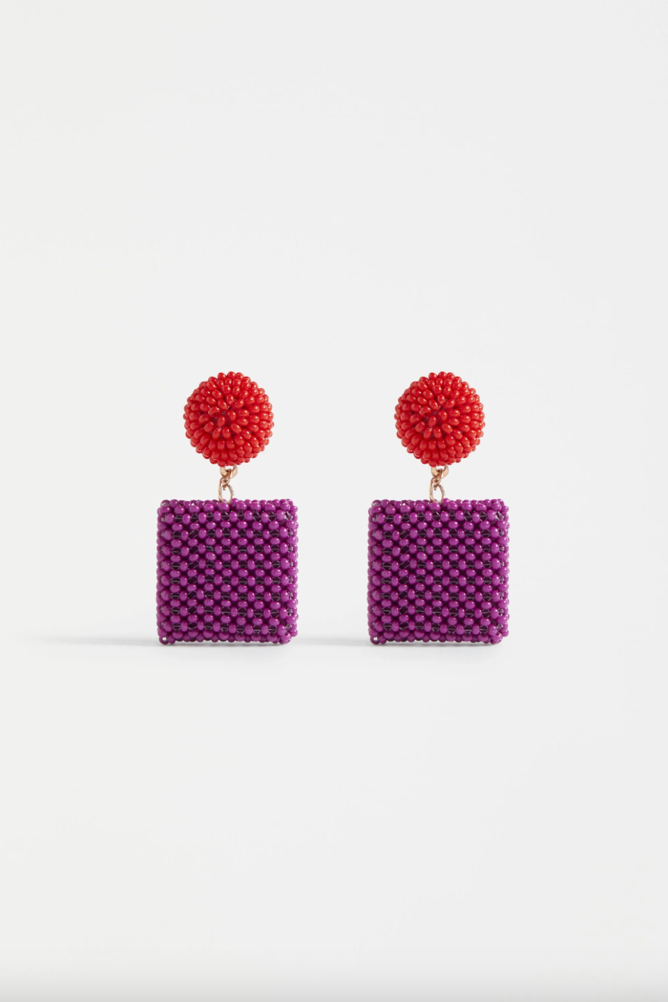 Gara Long Drop Earring - Mulberry