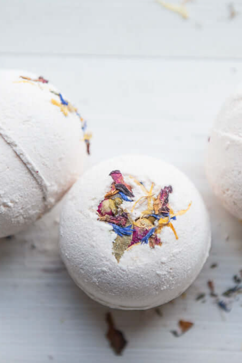 Natural Bath Bomb - Rose Geranium & Pink Clay