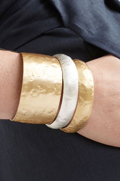 Gild Thin Cuff Bangle - Silver