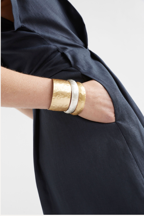 Gild Thin Cuff Bangle - Silver