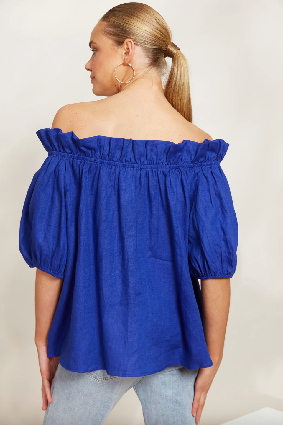 Halcyon Ruched Top - Cobalt