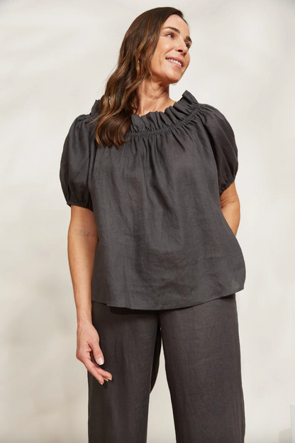 Halcyon Ruched Top - Oyster