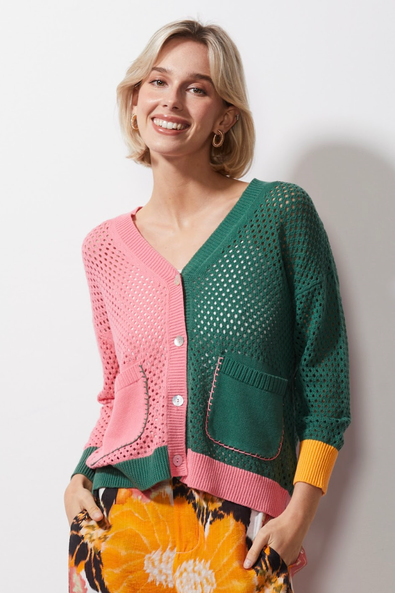 Holey Cardi - Moss