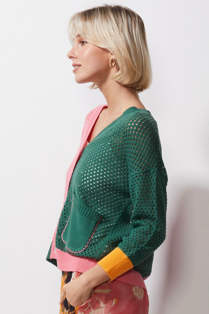 Holey Cardi - Moss