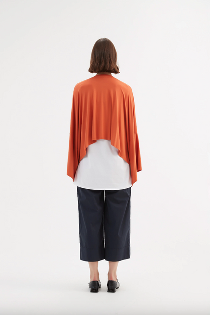 Jersey Oversized Layer Top - Burnt Orange