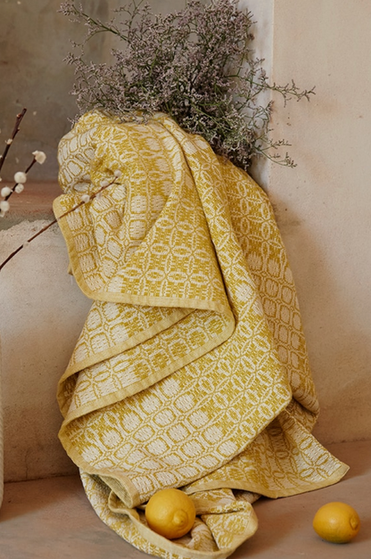 Juno Cotton Throw - Mustard