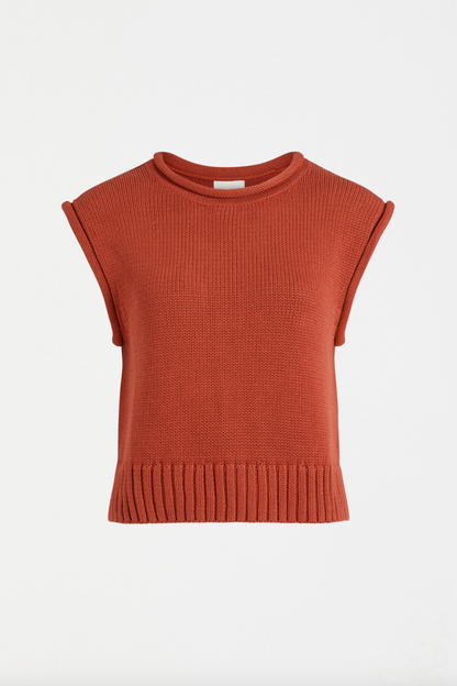 Lunel Knit Vest - Sangria