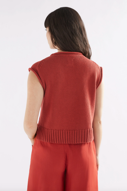 Lunel Knit Vest - Sangria