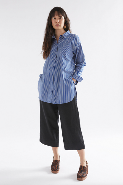 Ligne Print Shirt - Blue Stripe