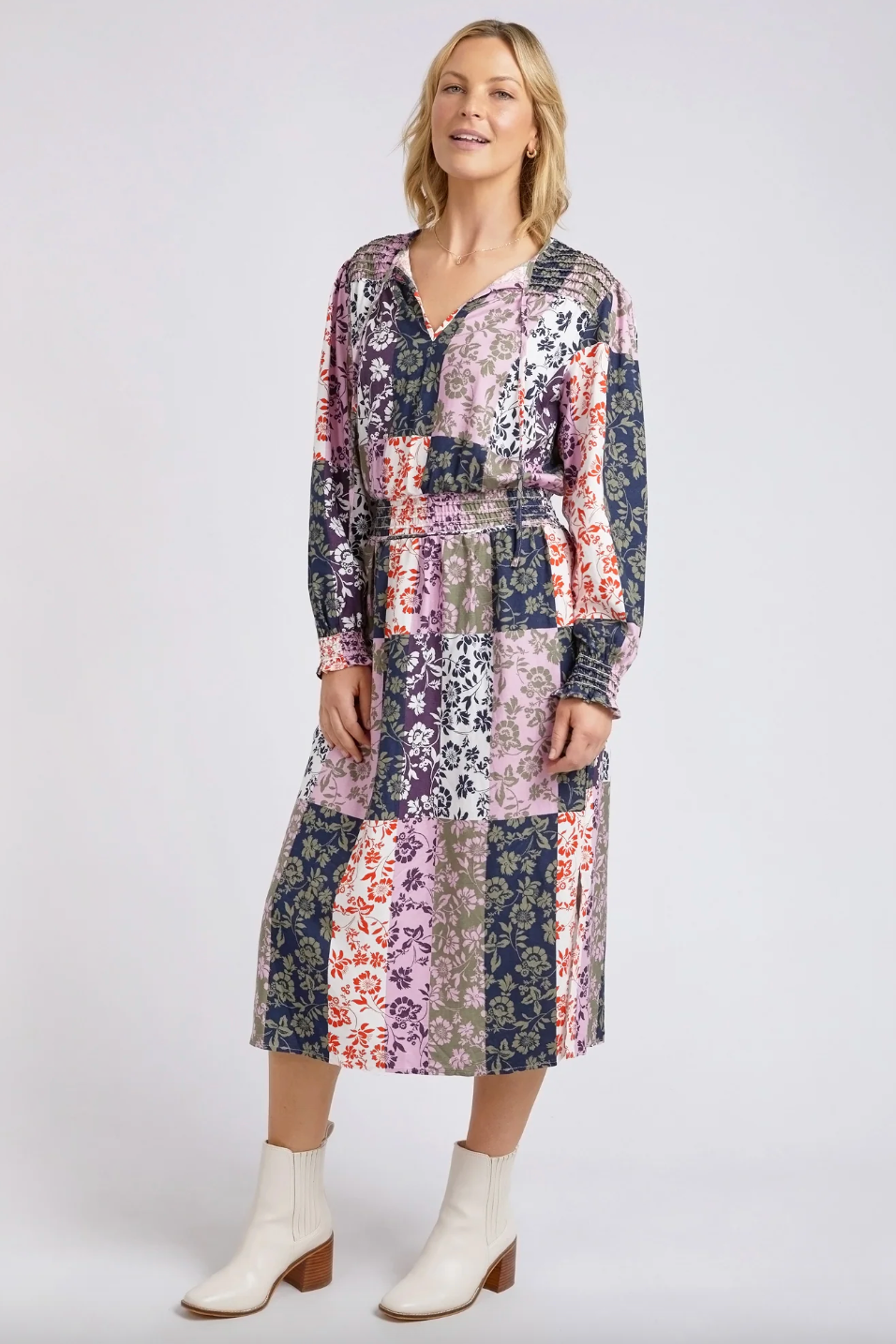 Linear Floral Dress