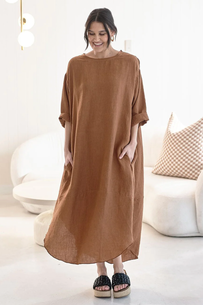 Malle Natural Linen Dress