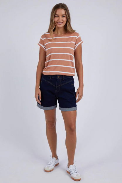 Manly Stripe Tee - Clay