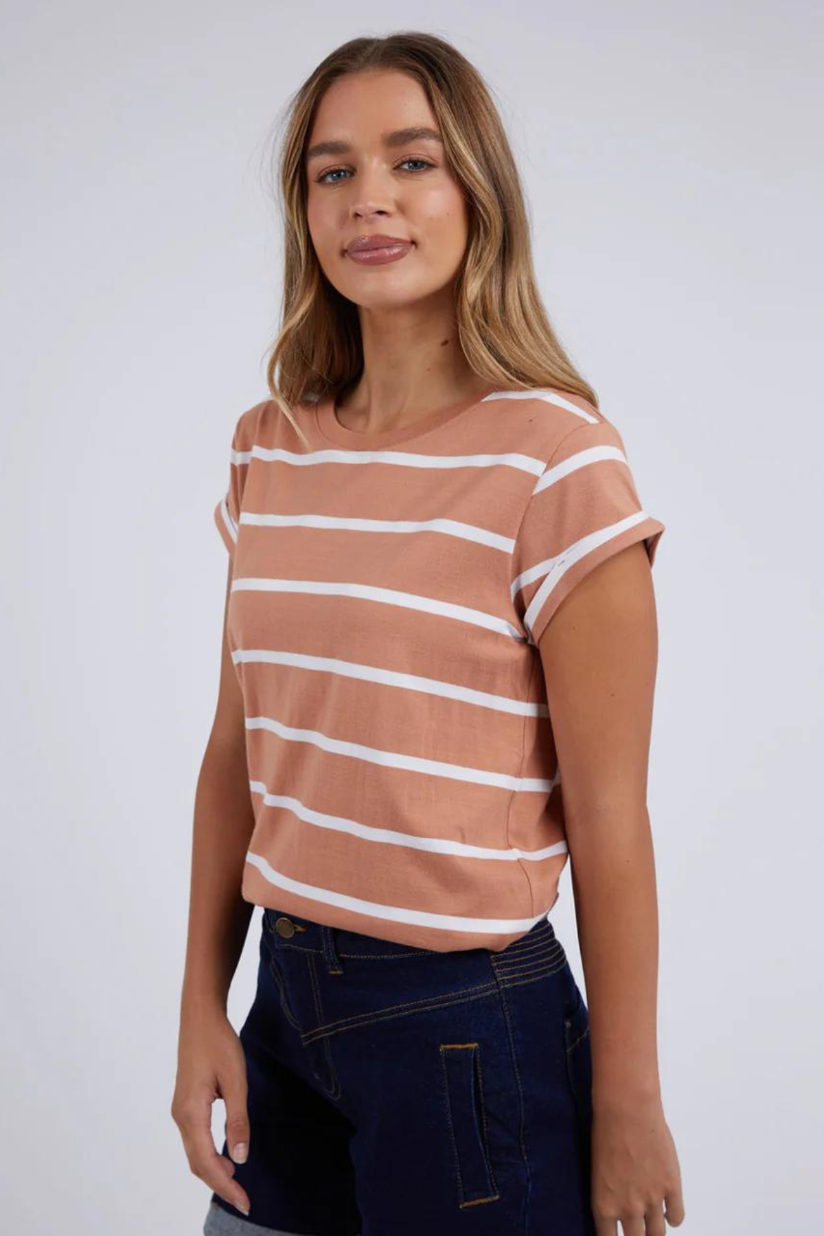 Manly Stripe Tee - Clay