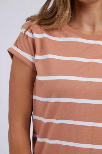 Manly Stripe Tee - Clay