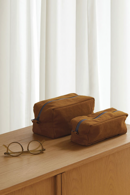 Marlo Contrast Wash Bag - Masala/Lupin