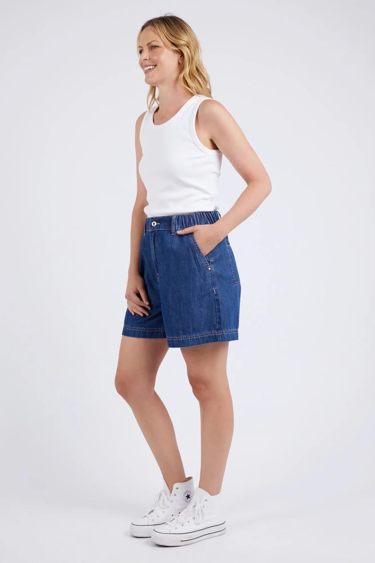 Matilda Denim Shorts - Dark Blue