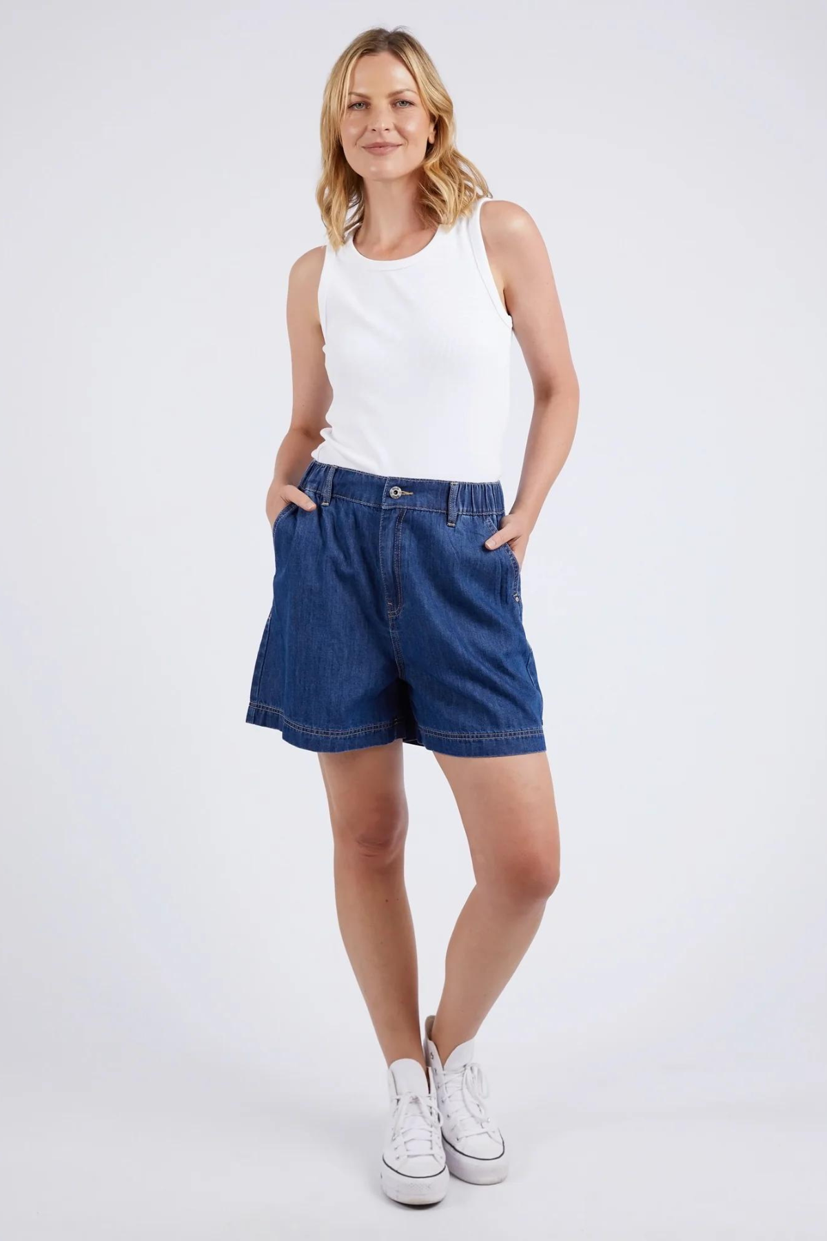 Matilda Denim Shorts - Dark Blue