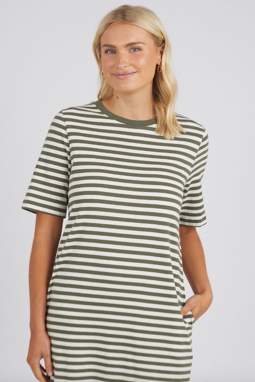 Striped store tee dress