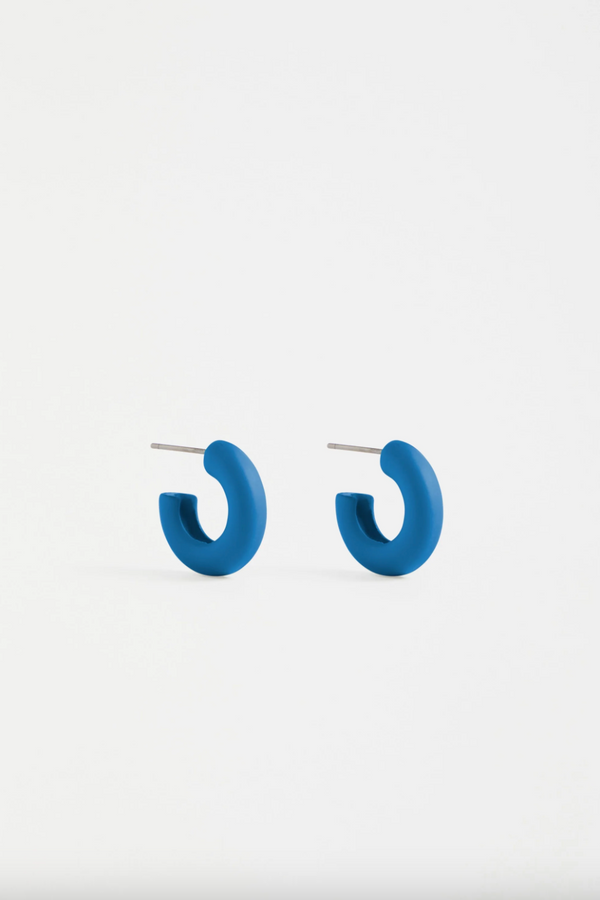 Minn Hoop Earring - Washer Blue