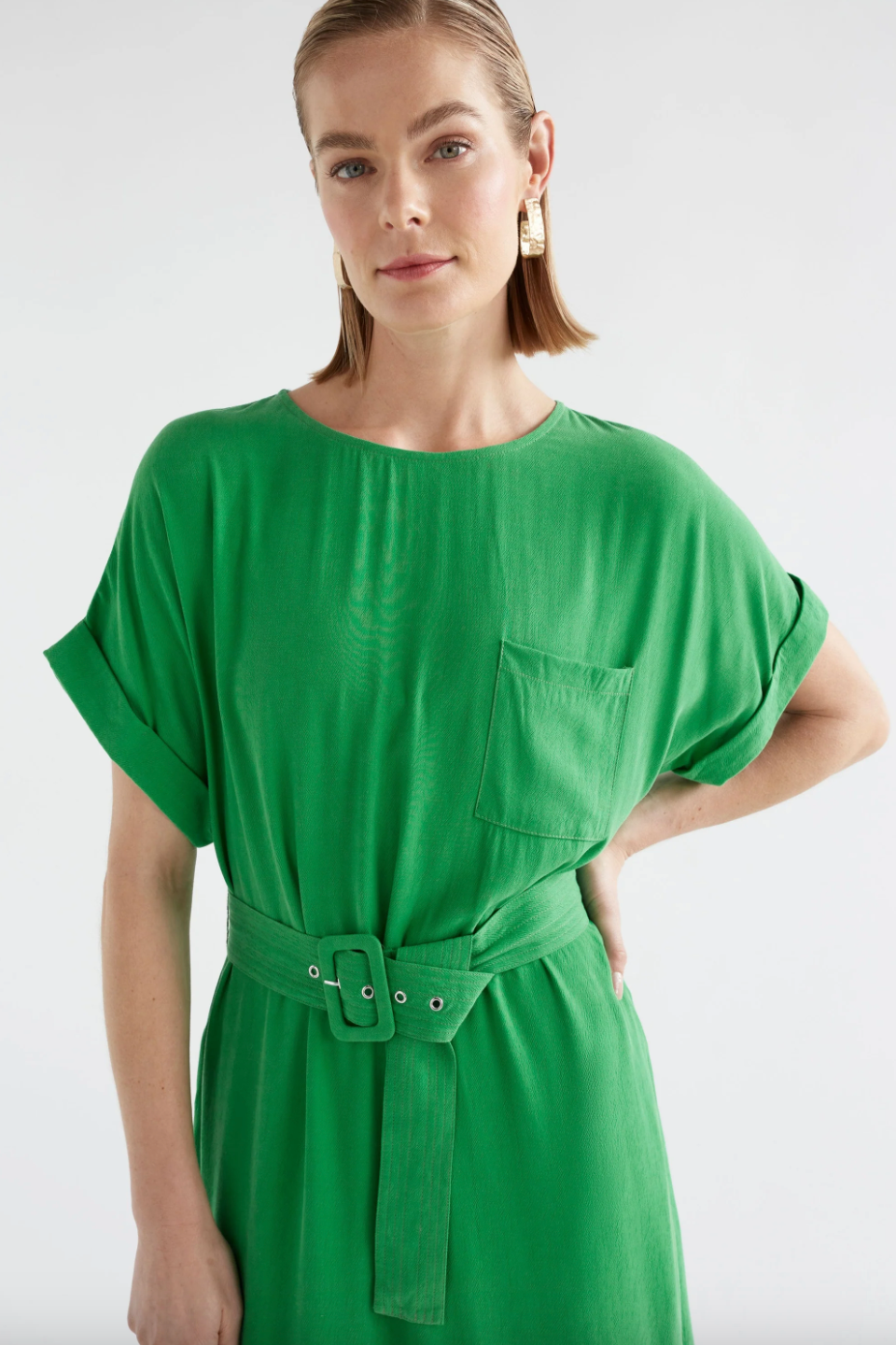 Olyck Midi Dress - Vine Green