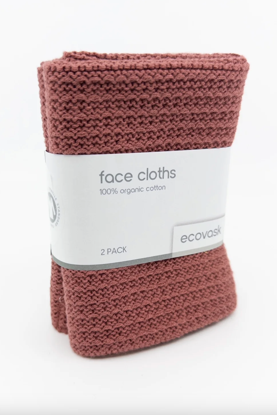 Organic Cotton Face Cloth 2pk - Cameo