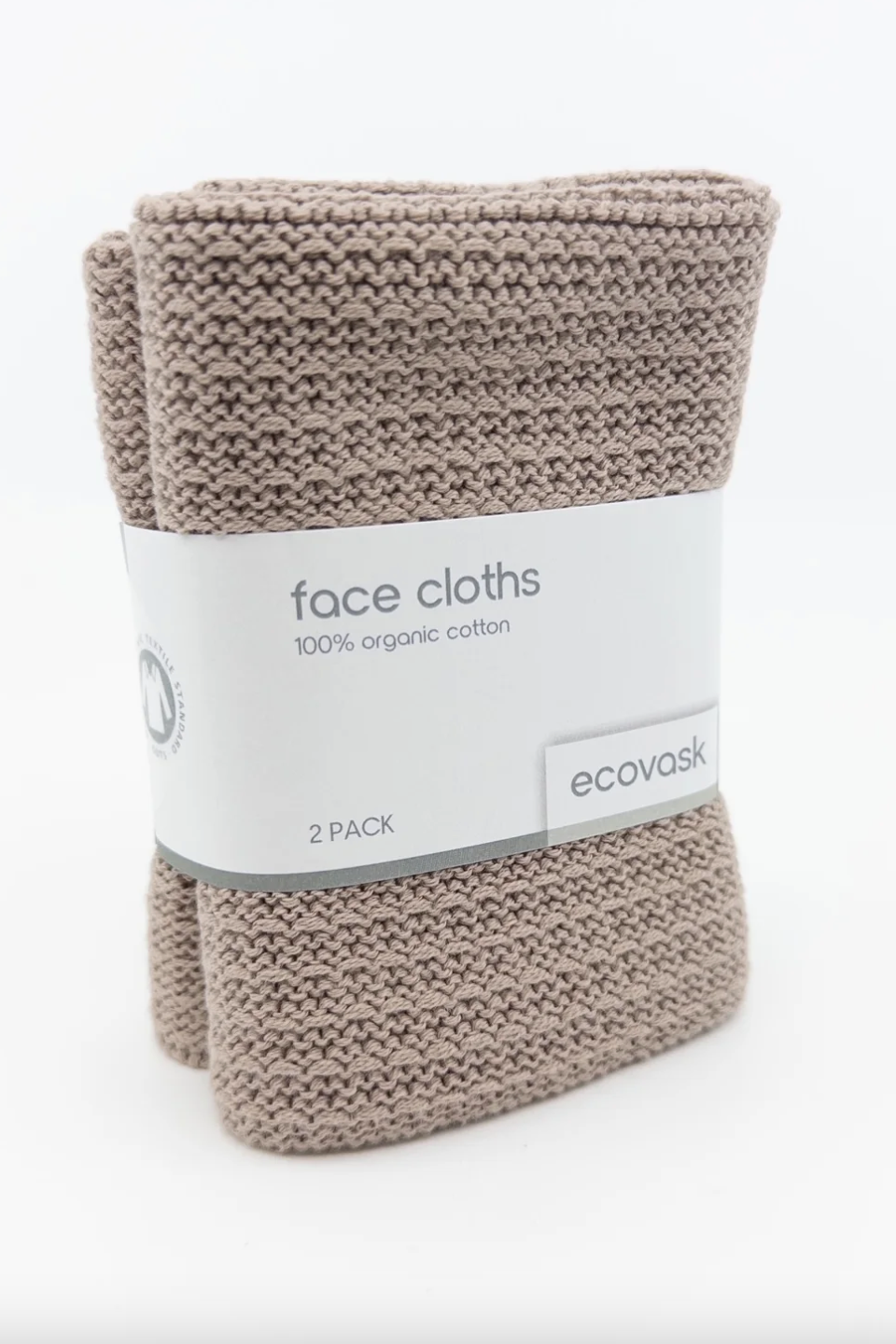 Organic Cotton Face Cloth 2pk - Hummus