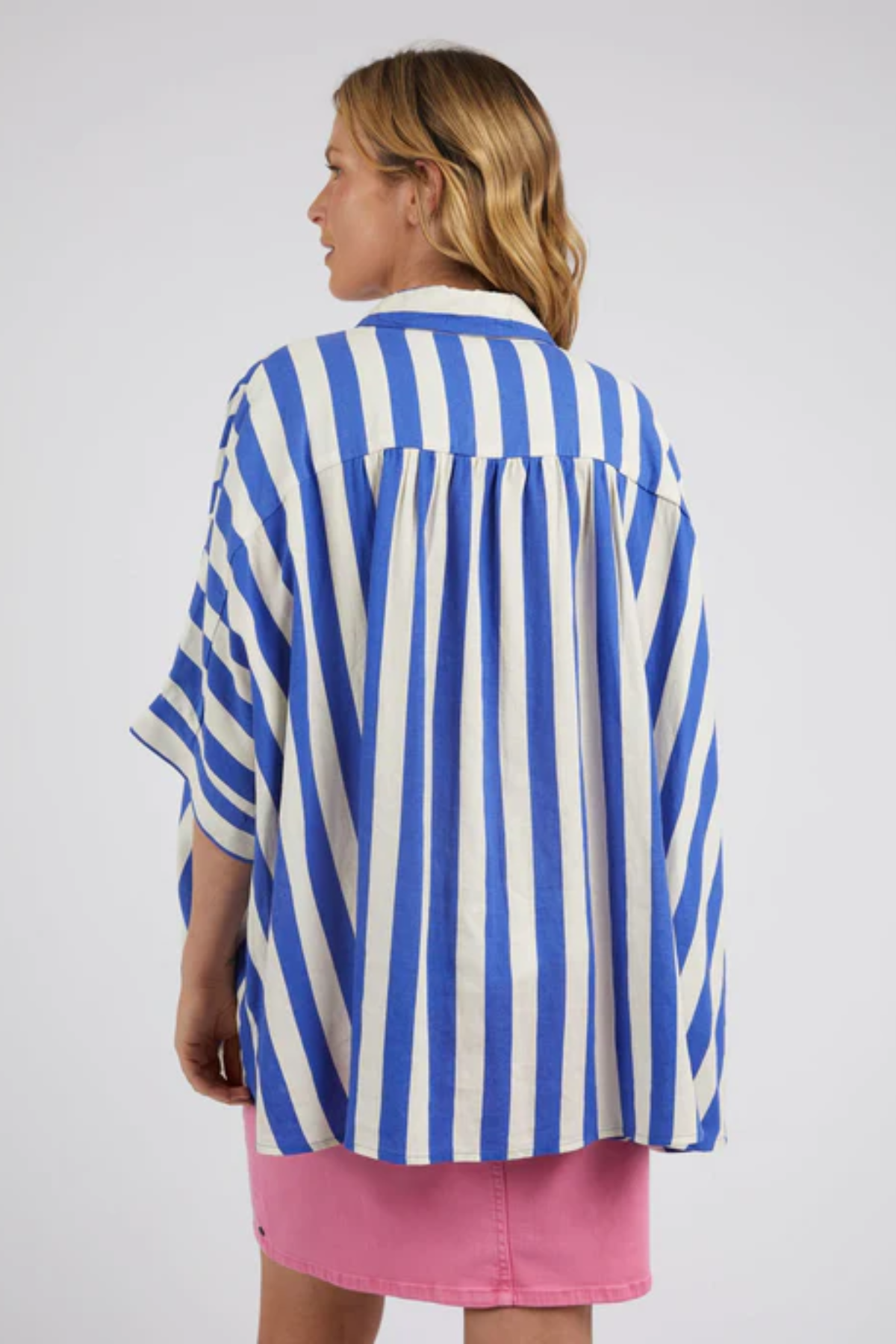 Palermo Stripe Shirt - Blue/Marshmallow