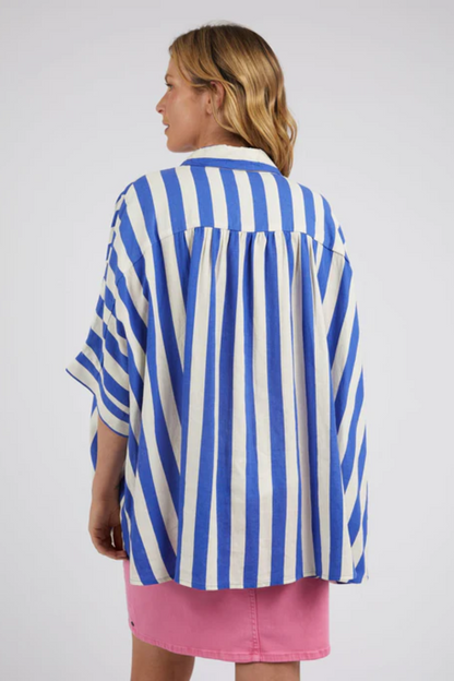 Palermo Stripe Shirt - Blue/Marshmallow