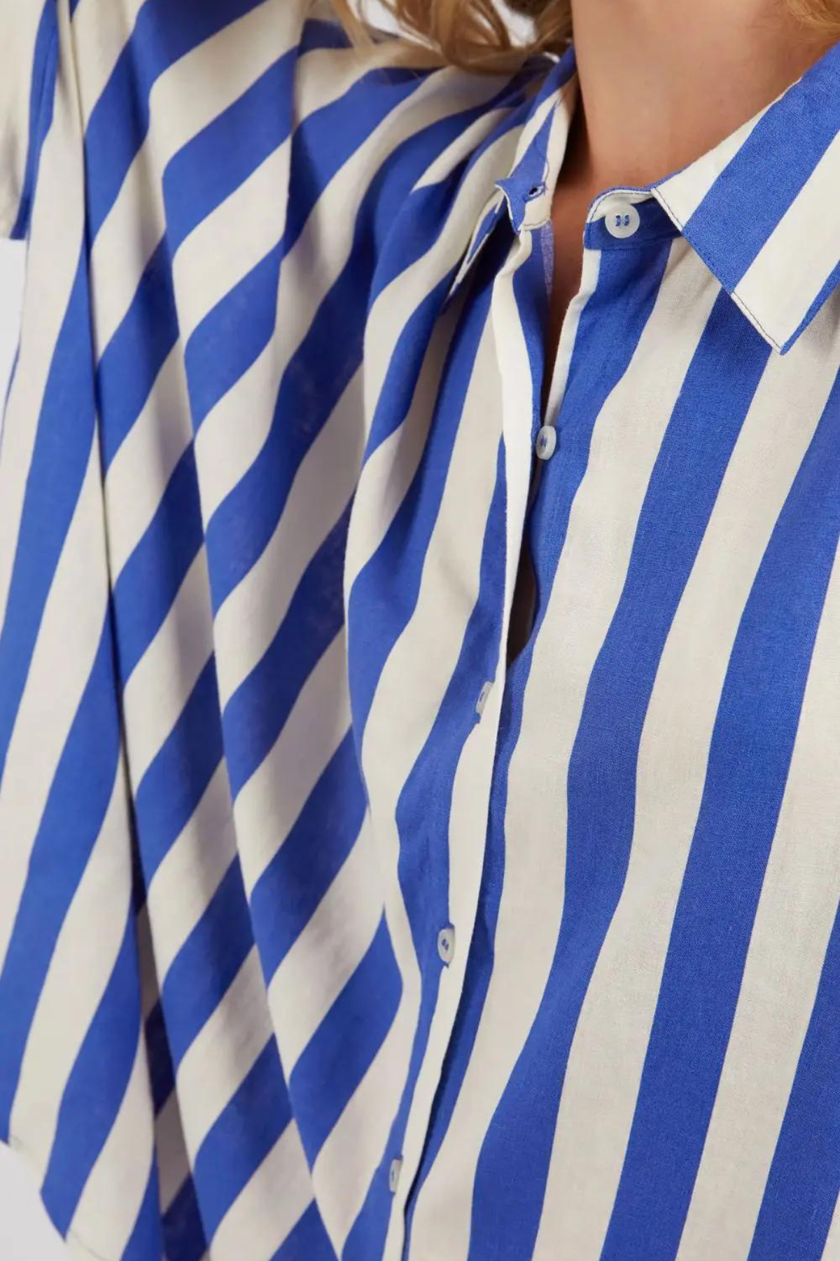 Palermo Stripe Shirt - Blue/Marshmallow