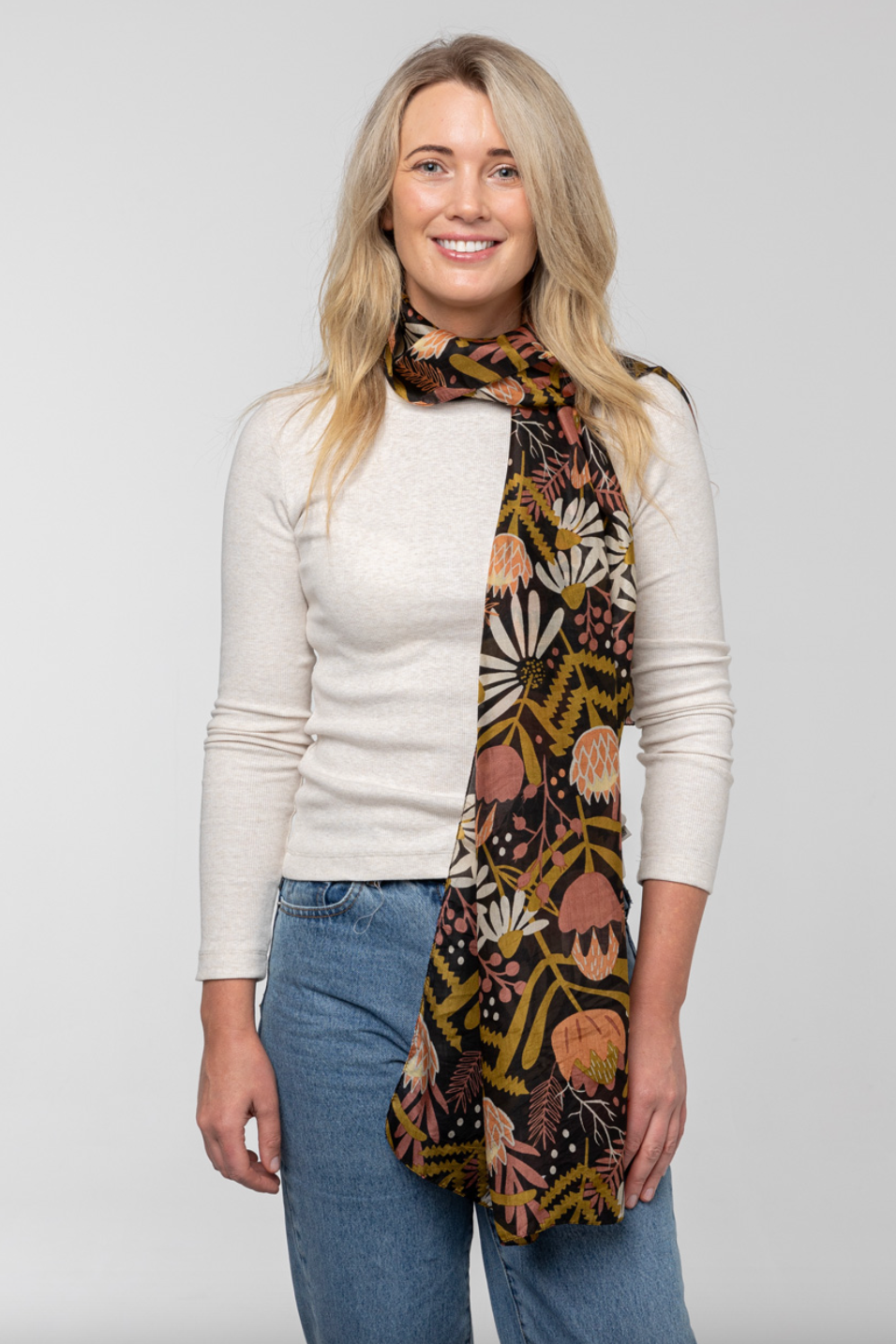 Protea Silk Scarf