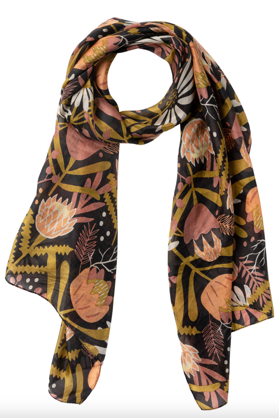 Protea Silk Scarf