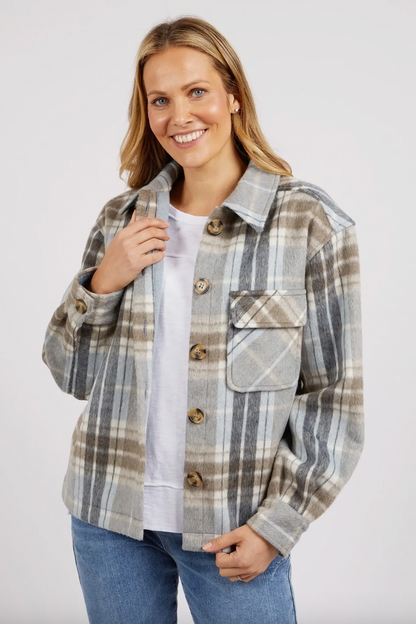 Rhodes Check Jacket - Blue/White