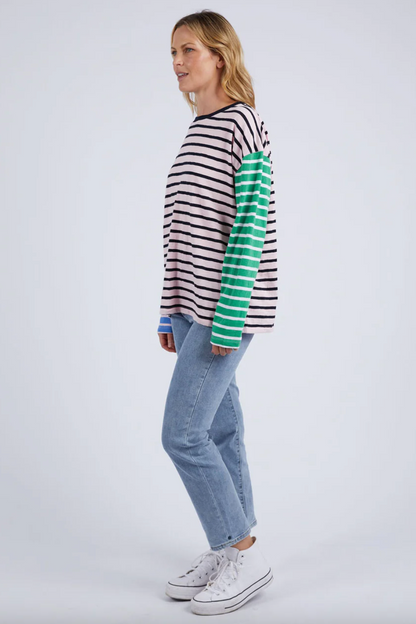 Sally Stripe L/S Tee - Pinkaboo