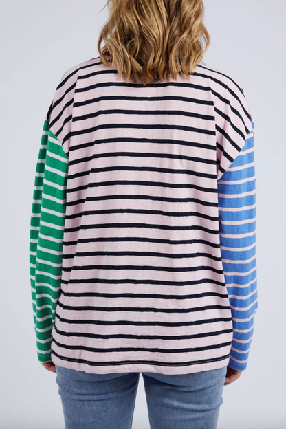 Sally Stripe L/S Tee - Pinkaboo