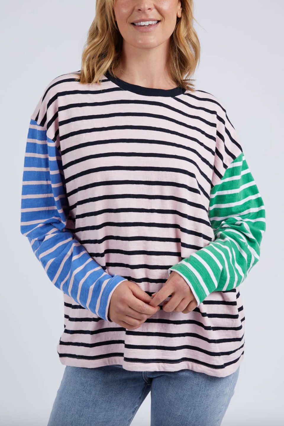 Sally Stripe L/S Tee - Pinkaboo