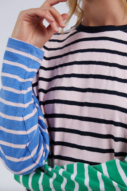 Sally Stripe L/S Tee - Pinkaboo