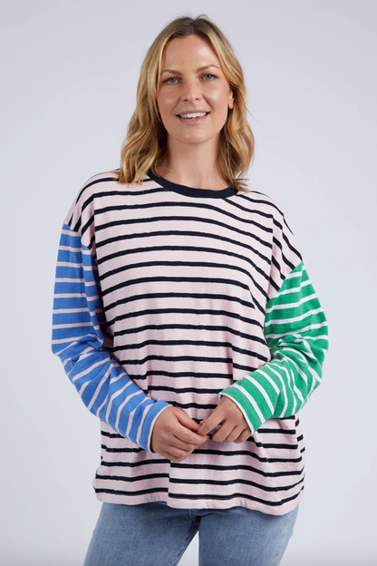 Sally Stripe L/S Tee - Pinkaboo