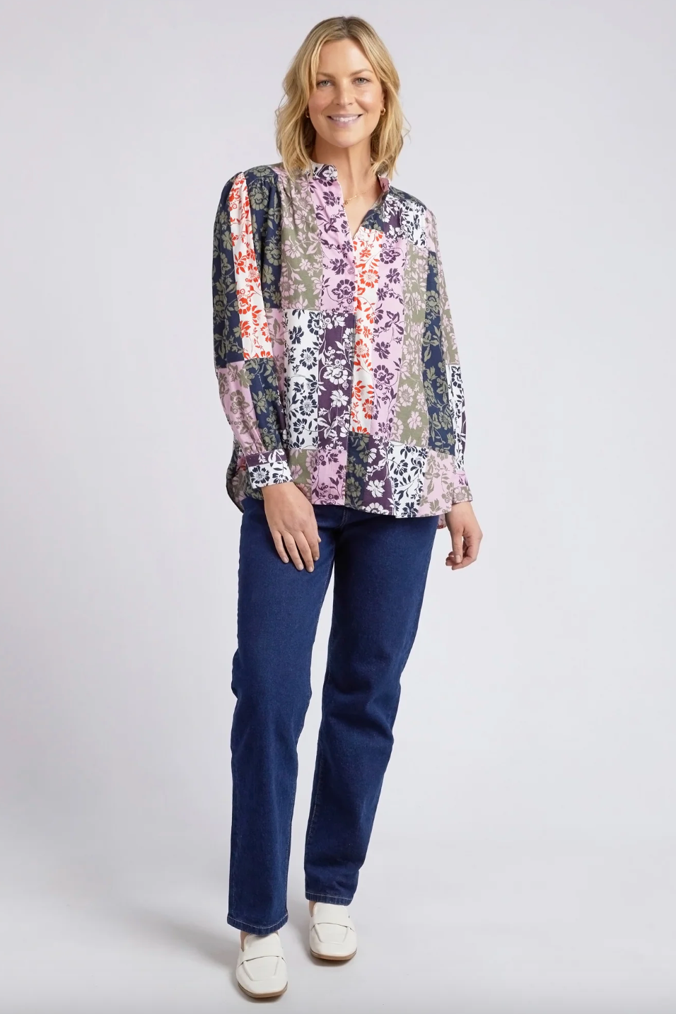 Linear Floral Blouse