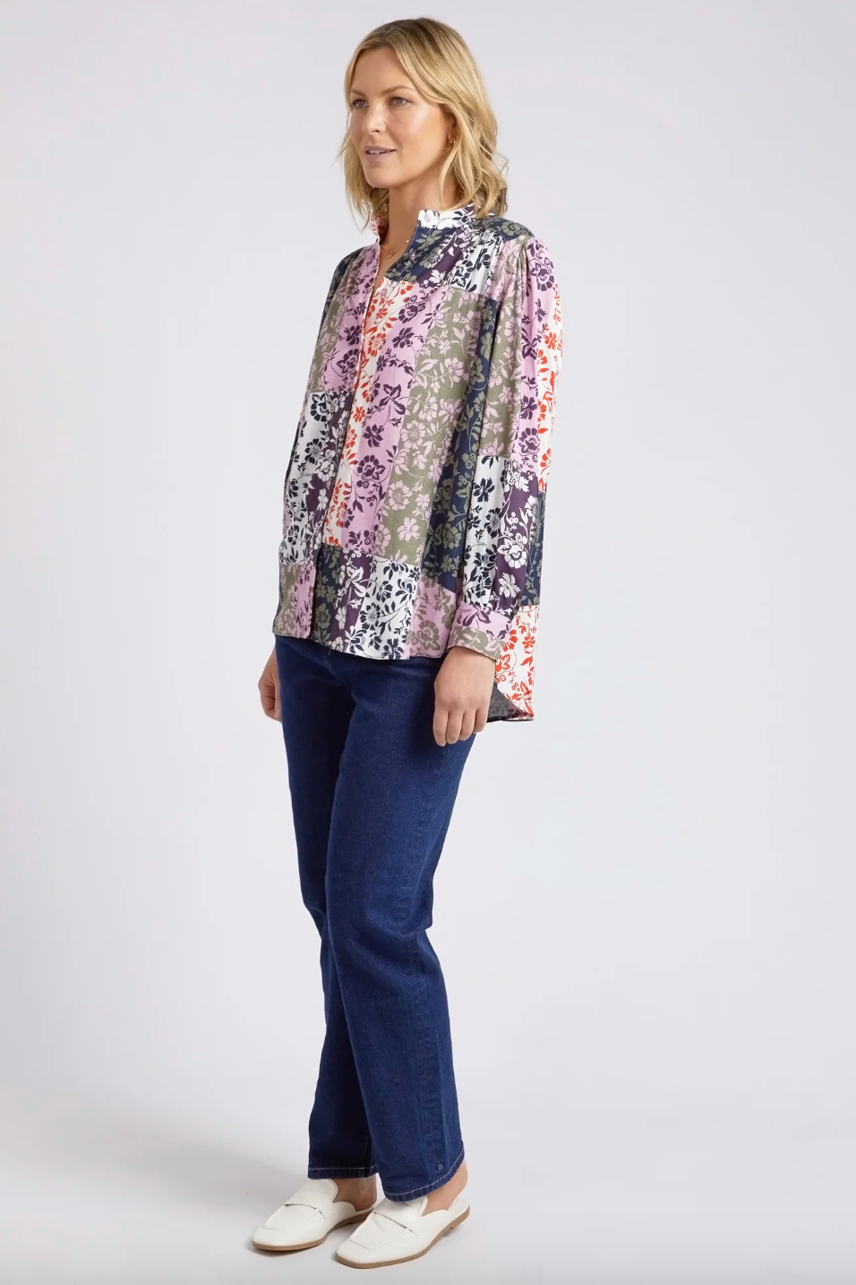 Linear Floral Blouse