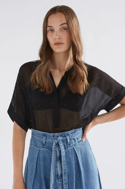 Gille Top - Black Multi Glitter