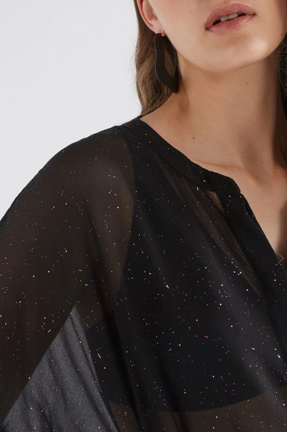 Gille Top - Black Multi Glitter