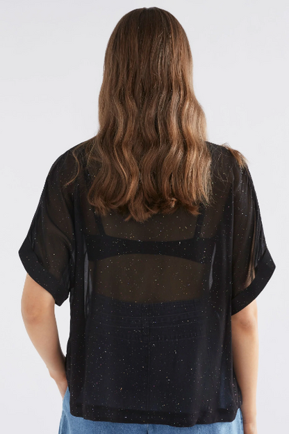 Gille Top - Black Multi Glitter