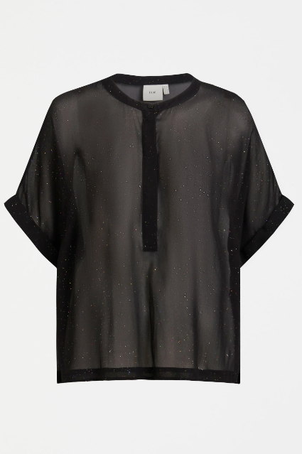 Gille Top - Black Multi Glitter